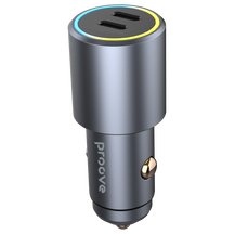 Автомобільний зарядний пристрій (АЗП) Proove Double Energy 50W (Type-C + Type-C) metal gray (ACDE50022206)