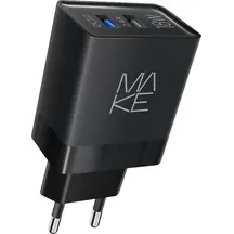 Мережевий зарядний пристрій MAKE 18W QC3.0+2.4A Black
