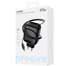 Сетевое зарядное устройство Proove Fixtape GaN Type-C 65W black (WCFP65010201)