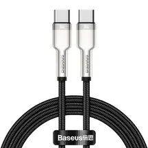 Кабель Baseus Cafule Metal Type-C to Type-C 100W Black 1m (CATJK-C01)