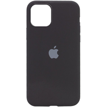 Чохол Apple iPhone 12/ 12 Pro Silicone cases Full cover open camera Black