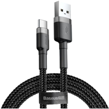 Кабель Baseus Cafule Type-C 2A (3m) gray/black