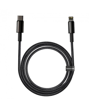 Кабель Baseus Tungsten Gold Fast Charging Data Cable Type-C to iP PD 20W 2m Black (CATLWJ-A01)