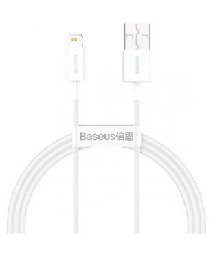 Кабель Baseus Superior Series Fast Charging Data Cable USB to iP 2.4A 1m White (CALYS-A02)
