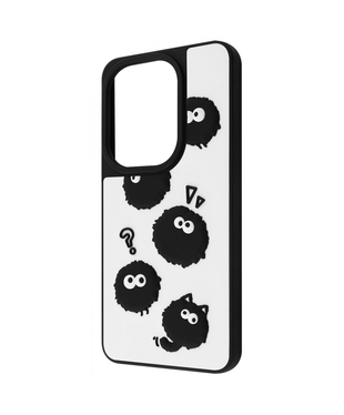 Чохол WAVE Doodle Case Xiaomi Redmi Note 13 Pro 4G/Poco M6 Pro 4G/Redmi Note 14s Black fluffy
