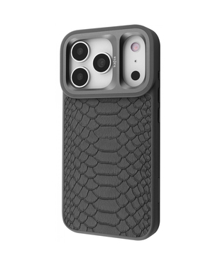 Чохол Kajsa Snake Pattern with Magnetic Ring iPhone 17 Pro Gray