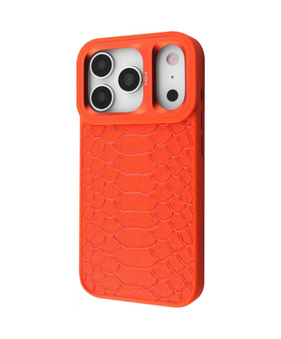 Чохол Kajsa Snake Pattern with Magnetic Ring iPhone 17 Pro Orange