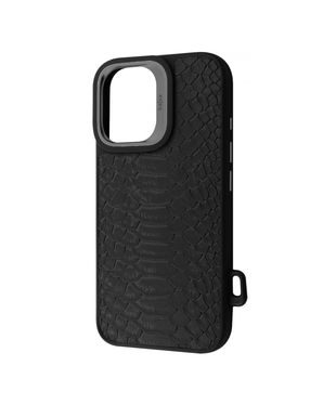 Чохол Kajsa Snake Pattern with Magnetic Ring iPhone 16 Black