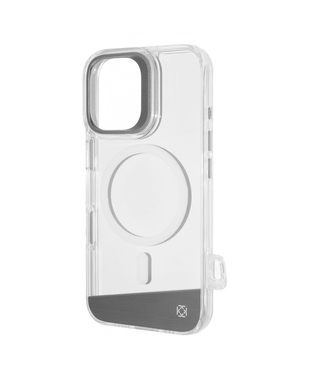 Чохол Kajsa Aluminium Shield with Magnetic Ring iPhone 16 Silver