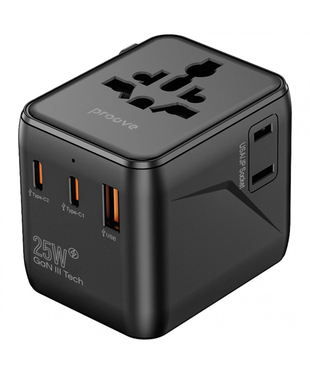 Універсальний адаптер Proove Trip 25W Black