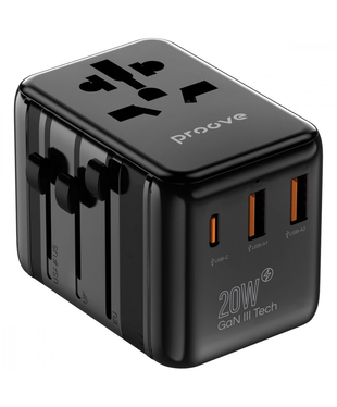 Універсальний адаптер Proove Trip 20W Black