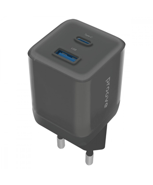 Мережевий зарядний пристрій Proove Pure GaN Plus 30W (Type-C + USB) Black