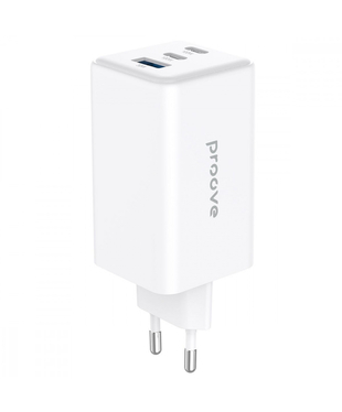 Мережевий зарядний пристрій Proove Pocket GaN Max 100W (2Type-C + USB) White