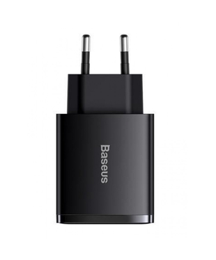 Мережевий зарядний пристрій Baseus Compact Quick Charger 30W (Type-C + 2USB) Black