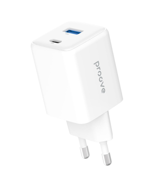Мережевий зарядний пристрій Proove Pocket GaN 45W (Type-C + USB) White