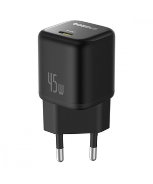 Мережевий зарядний пристрій Baseus PicoGo GaN Fast Charger Type-C 45W Black