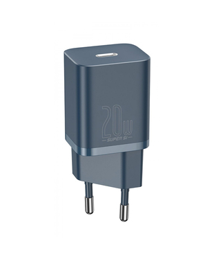 Мережевий зарядний пристрій Baseus Super Silicone Quick Charger Charger 20W (Type-C) Blue