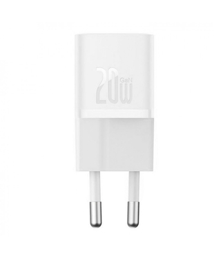 Мережевий зарядний пристрій Baseus GaN5 Mini Fast Charger 20W (Type-C) White