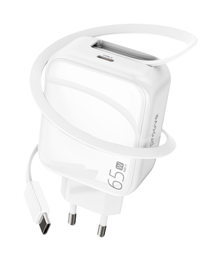Мережевий зарядний пристрій Proove Fixtape GaN Type-C 65W White