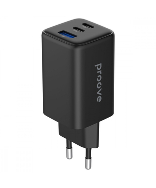 Мережевий зарядний пристрій Proove Pocket GaN 65W (2Type-C + USB) Black