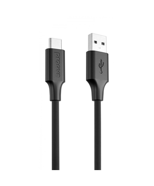 Кабель Proove Striped Silicone USB to Type-C (1m) Black
