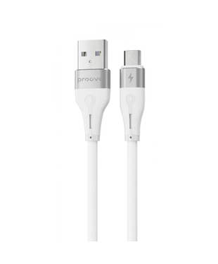 Кабель Proove Soft Silicone USB to Micro USB 2.4A (1m) White