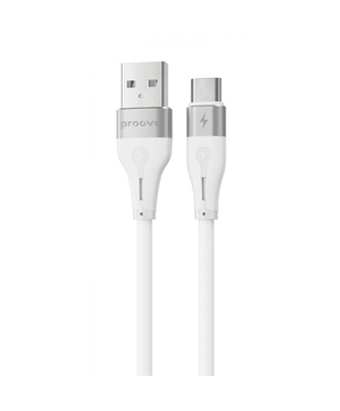 Кабель Proove Soft Silicone USB to Type-C 2.4A (1m) White