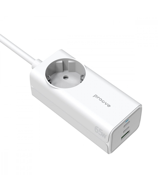 Мережевий фільтр Proove Power Strip PD-02 65W (2 Type-C + 1USB) White