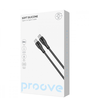 Кабель Proove Soft Silicone Type-C to Type-C 60W (2m) White