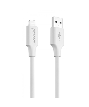 Кабель Proove Striped Silicone USB to Lightning (1m) White