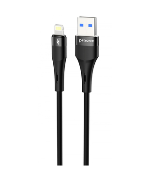 Кабель Proove Light Silicone Plus USB to Lightning 2.4A (1m) Black