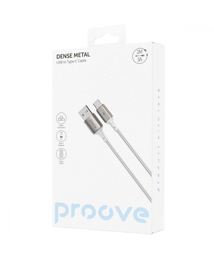 Кабель Proove Dense Metal USB to Type-C 3A (2m) Black