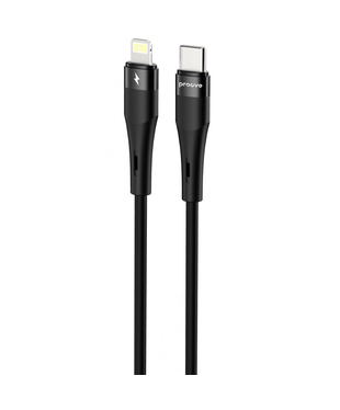 Кабель Proove Light Silicone Plus Type-C to Lightning 27W (1m) Black