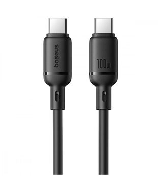 Кабель Baseus Silky Series Fast Charging Type-C to Type-C 100W (1m) Black