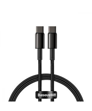 Кабель Baseus Tungsten Gold Fast Charging Type-C to Type-C 100W (1m) Gold