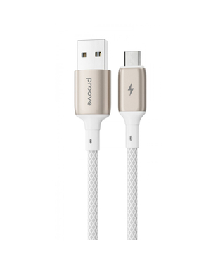 Кабель Proove Dense Metal USB to Micro USB 2.4A (1m) White