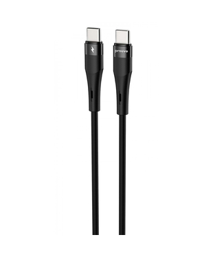 Кабель Proove Light Silicone Plus Type-C to Type-C 60W (1m) Black