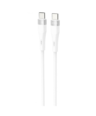Кабель Proove Light Silicone Plus Type-C to Type-C 60W (1m) White