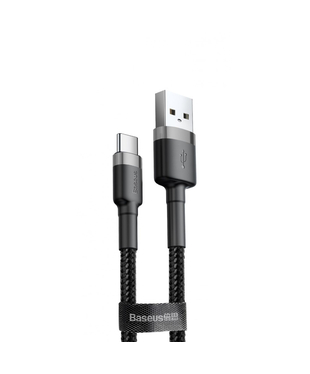 Кабель Baseus Cafule Type-C 3A (1m) Gray/black