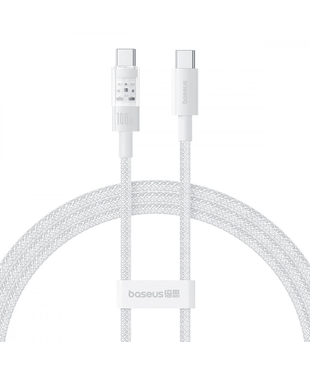 Кабель Baseus Gem Fast-Charging Data Cable Type-C to Type-C 100W 1m White