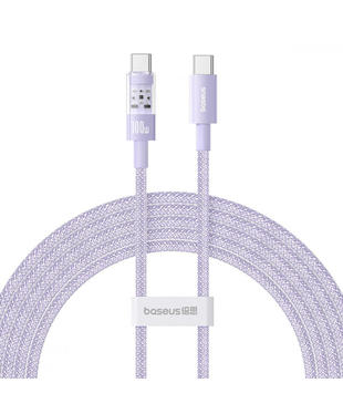 Кабель Baseus Gem Fast-Charging Data Cable Type-C to Type-C 100W 1m Purple