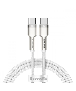 Кабель Baseus Cafule Metal Type-C to Type-C 100W (1m) White