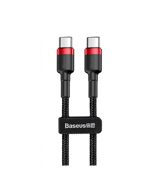 Кабель Baseus Cafule Type-C to Type-C PD 2.0 60W (2m) Red/black