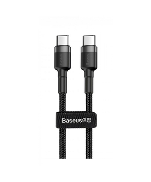 Кабель Baseus Cafule Type-C to Type-C PD 2.0 60W (2m) Gray/black