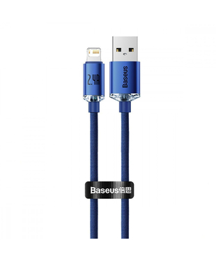 Кабель Baseus Crystal Shine Series Fast Charging Lightning 2.4A (1.2m) Blue
