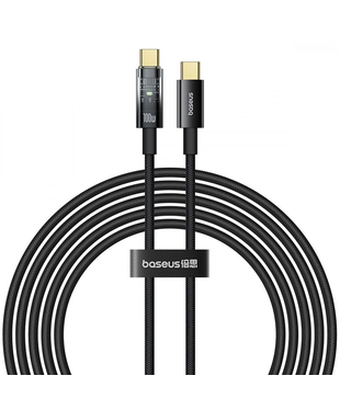Кабель Baseus Explorer Series Auto Power-Off Type-C to Type-C 100W (1m) Black