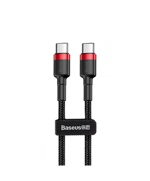 Кабель Baseus Cafule Type-C to Type-C PD 2.0 60W (1m) Red/black