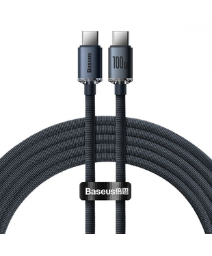 Кабель Baseus Crystal Shine Series Type-C to Type-C 100W (2m) Black