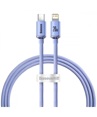 Кабель Baseus Crystal Shine Series Fast Charging Type-C to Lightning 20W (1.2m) Purple