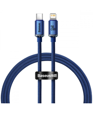 Кабель Baseus Crystal Shine Series Fast Charging Type-C to Lightning 20W (1.2m) Blue